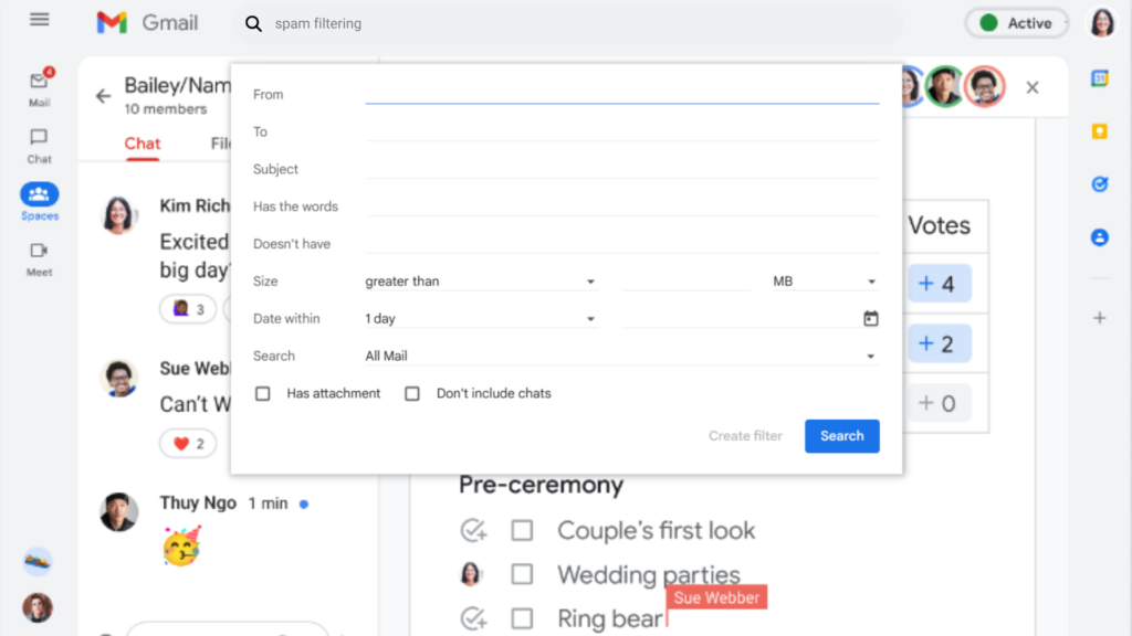 Gmail spam filtering, Gmail vs Outlook